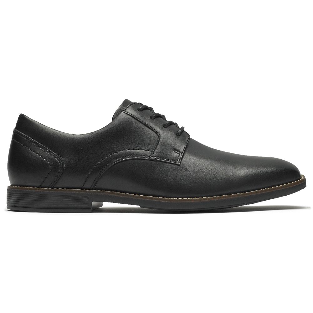 Sapatos Oxford Homem Rockport Slayter Plain Toe Pretas,Portugal VKWEY-4703